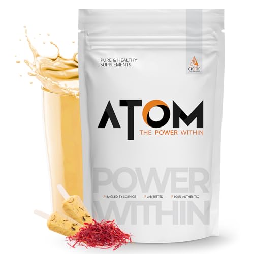 Image of AS-IT-IS ATOM Whey Protein 1kg | 27g protein | Isolate & Concentrate | Kesar Kulfi | USA Labdoor Certified | With Digestive Enzymes for better absorption