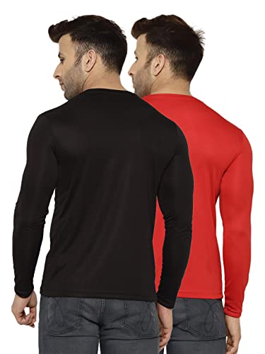 Image of Perfktu Mens Full Sleeve Gym T-Shirt (Pack of 2)