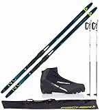 Fischer Langlaufski-Set Comfort Cruiser + Bindung + Schuhe + Stöcke + Skisack (M (174cm Länge - für 55-79kg Körpergewicht)) 2025/26