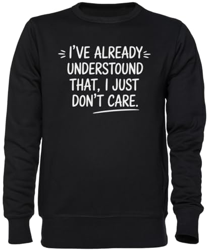 Sweat-shirt noir avec message brodé en jersey souple pour homme et femme
