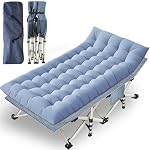 32" XXL Folding Camping Cot, Oversized Camping Cot for Adults