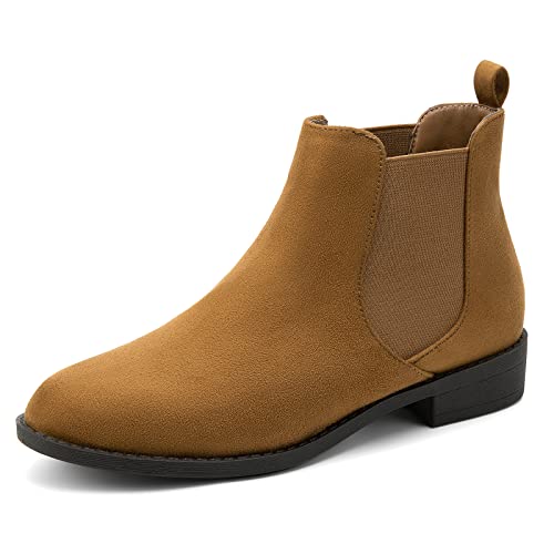 MaxMuxun Women's Ankle Boots Low Heel Chelsea Booties
