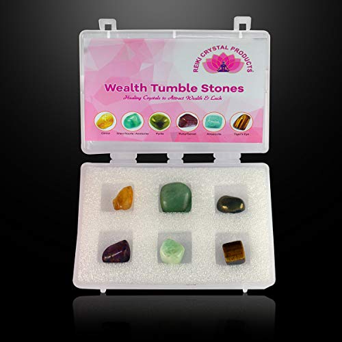 Image of Reiki Crystal Products Certified Natural Crystal Tumble Stone Kit | Multiple Crystal Stone Sets for Meditation, Reiki, Chakra & Spiritual Practices