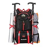 RIMBOMBAU Mochila de Senderismo 40L – Mochila de Montaña Ligera y Resistente para Excursiones, Viajes y Uso Diario, Hombre y Mujer