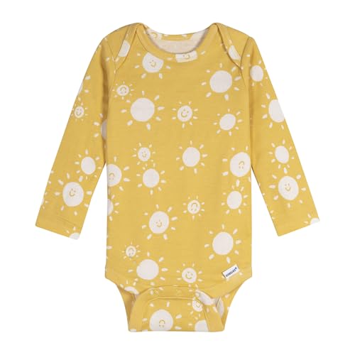 Image of Onesies Brand Unisex Baby 6-Pack Long Sleeve Bodysuits - Breathable Cotton One-Piece Outfits for Newborns & Infants