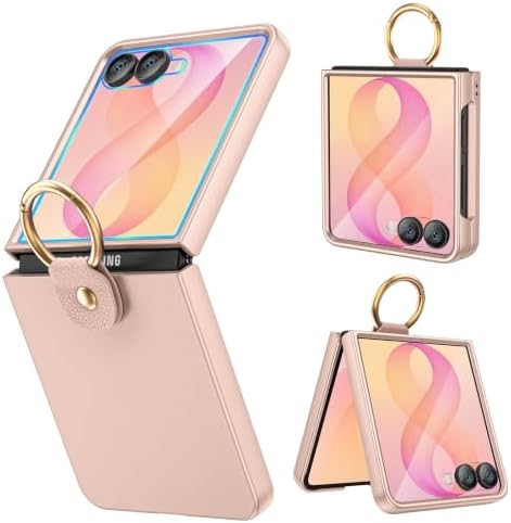 Ruky Capa para Samsung Galaxy Z-Flip-8 com anel, capa de corpo in...