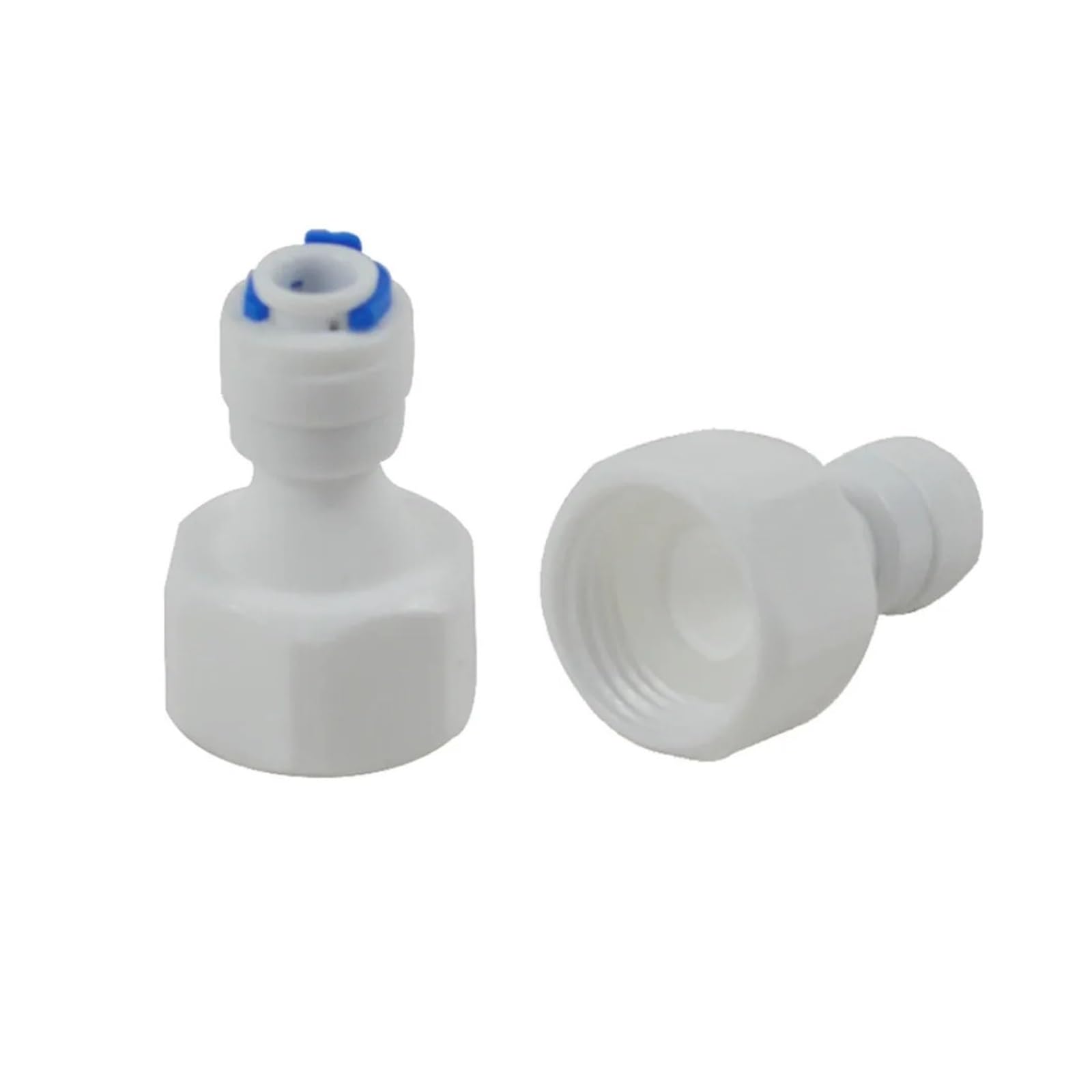 BALYDLUL Straight Adapter 1/2" Thread Female x 1/4" Quick Connect fitting parts for Water Filters and Reverse Osmosis RO Systems - 2 Pack