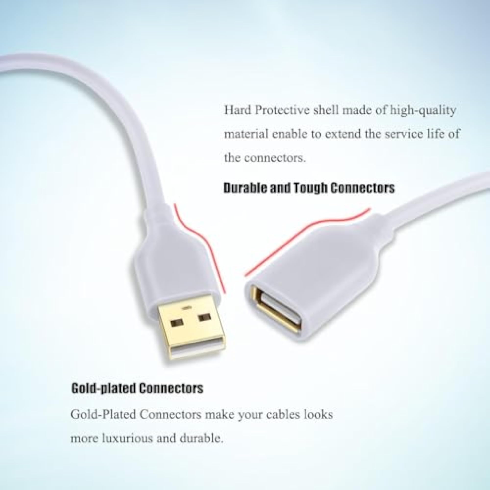 USB 2.0 Male A to Female A Extension Cable, 3 Meter
