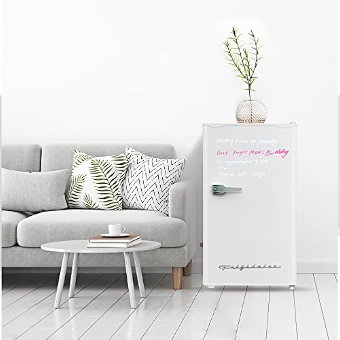 Frigidaire EFR331WHITE 3.2 Cu ft Eraser Board Mini Compact Dorm Fridge
