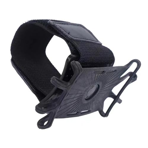 Lerpwige Pulsera deportiva elástica ajustable para correr, ciclismo, gimnasio, con bolsillo giratorio de 360 grados y soporte para auriculares, muñeca de silicona para teléfono