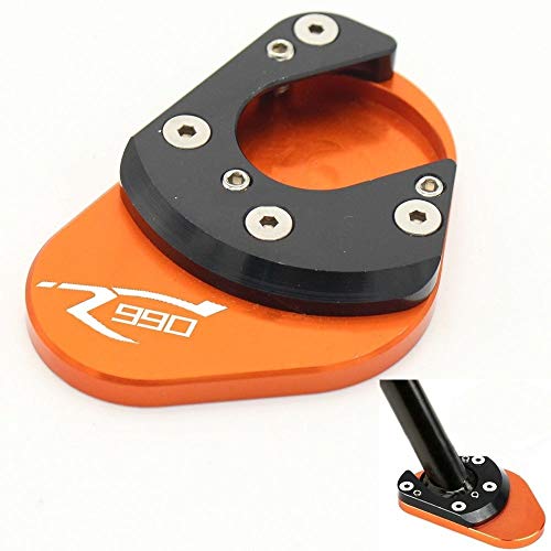 Pata de Cabra Lateral de la Motocicleta Base de extensión del cojín de la Placa de Aluminio CNC/Ajuste for K.T.M 990MP 2001-2015 990 Aventura/R/S / LC8 2006-2013 (Color : Orange)