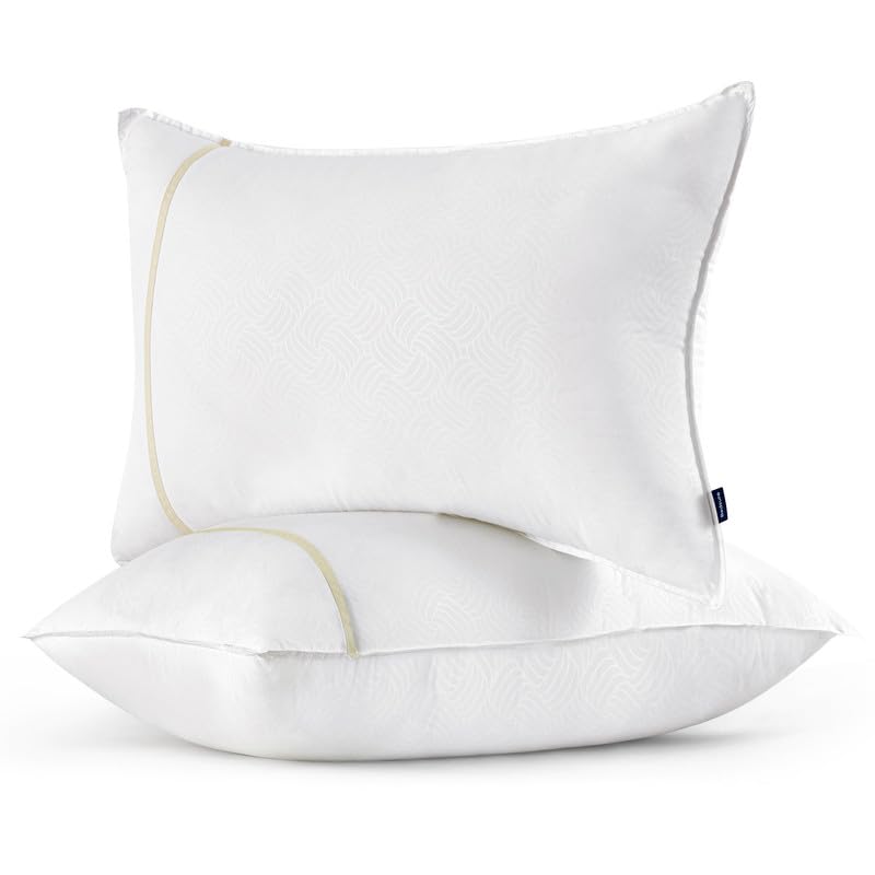 Bedsure Pillows Queen Size Set of 2 - Queen Pillows Set of 2, Hotel Collection Bed Pillows for Sleeping with Breathable Cover Soft & Supportive Pillows for Side, Back or Stomach Sleepers