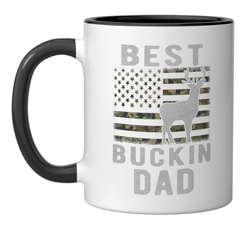 Taza de Cerámica Motivo Camuflaje Caza 11 oz Negro/Blanco miniatura 1