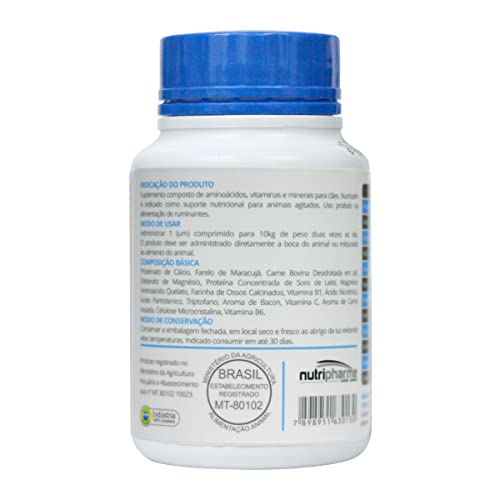 NUTRIPHARME Suplemento Vitamínico Mineral Nutricalm Para Cães - 30 Comprimidos