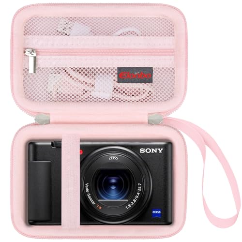Image of Elonbo Camera Case for Canon PowerShot G7 X Mark III / G7 X Mark II /Canon Powershot SX740 HS / SX730 HS / SX720 HS Digital Camera, Carrying Case with Extra Mesh Pocket fits Cables Battery, Rose gold