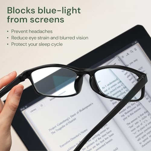 gaoye multi pack reading glasses - blue light blocking lenses tr90 frames uv400 - eyeglasses with clear vision