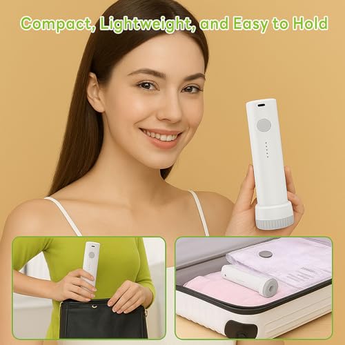 12 Pack Vacuum Bags for Travel with Rechargeable USB Electric Pump,Space Saver Storage Bags for Luggage and Suitcase,Portable Cordless Travel Vacuum Bag Set Seal Bags - image 2