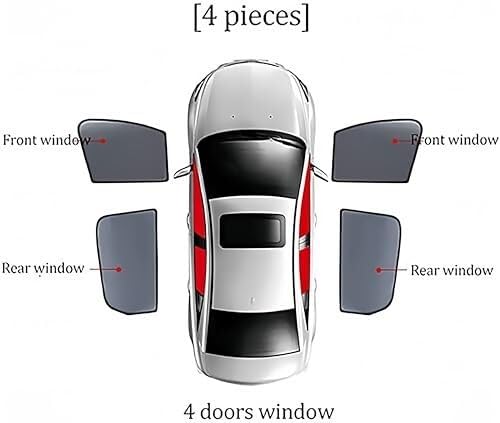 Parasole Auto Tendine Parasole Laterali Per Auto Per Citroen C4 Picasso 5 Posti 2018-2019, 7 Pezzi, Protezione UV Magnetica, Oscuranti E Traspiranti Privacy. Tendine Parasole(4Pcs Doors Window)