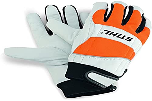 STIHL Guanti DYNAMIC Duro In Pelle Bovina, Taglia M (9), Conformi EN 388 E EN 420, Antitaglio, Per Lavori Forestali E Giardinaggio