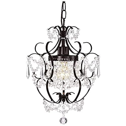 Lustre cristal moderne clair avec douilles E14 et suspension de plafond pour salle à manger