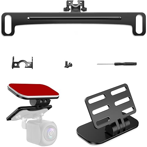 Pixelman Rear Camera License Plate Mount,Rear View Camera Mount Only,Reverse Cam Holder,Dash Cam Rearrview Camera License Plate Bracket,Back Up Camera Accessories