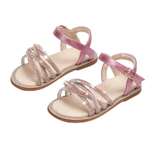 Image of Girls Dress Sandals Comfy Hook and Loop Summer Shoes for Toddlers
