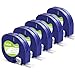 LabelKINGDOM Replace DYMO LetraTag Label Tape Refills 91330 10697 Self-Adhesive White Paper, 1/2 Inch x 13 Feet 12mm x 4m, Black on White, S0721510 for LetraTag LT-100T LT-100H Label Makers, 5 Pack