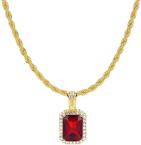 Red Ruby Necklace Men
