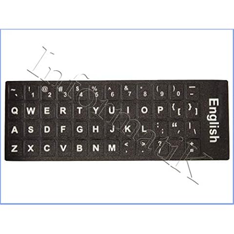 English US Non-Transparent Keyboard Sticker Black Background Cover