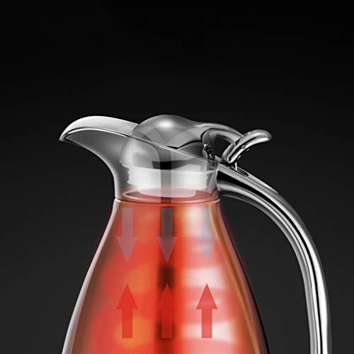 Thermische Karaffen, Vacuümisolatiepot Thermos roestvrij staal dubbellaags isolatie potkoffie sap melk theedrankje (1… - Image 4