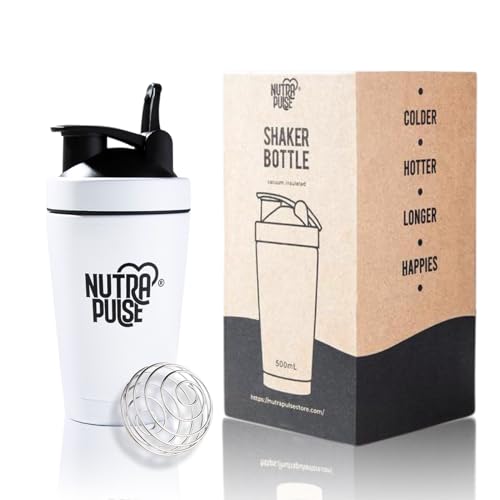 NUTRAPULSE Protein Shaker Bottle With Mixing Ball– Durable Blender Bottle