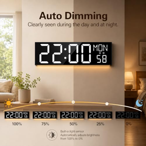 Image of JALL 30 inch Extra Large Digital Wall Clock, Giant LED Display with Remote Control, Digital Clock with Jumbo Numbers, Countdown Timer for Gym, Office, Living Room, Classroom, Home Decor, Warehouse