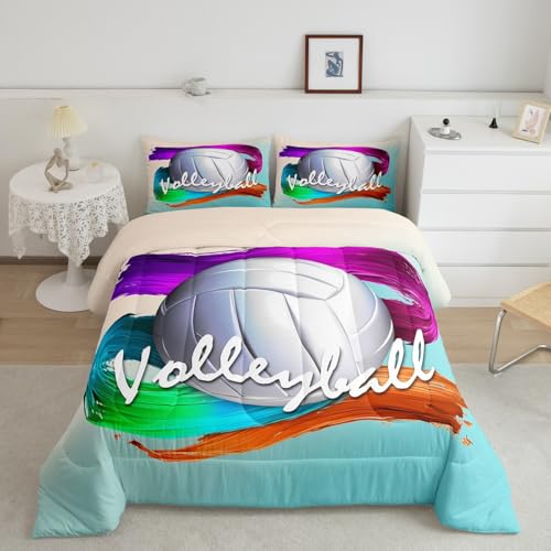 Image of Feelyou Volleyball Comforter Set Twin Size for Kids Boys Girls