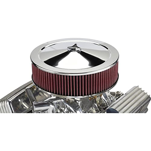 Chrome Air Cleaner W/Washable Filter, 14 X 4 Inch #TOP11
