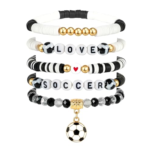 Trinckle Soccer Softball Gifts for Girls, Soccer Softball Bracelet Stackable Beaded Sport...