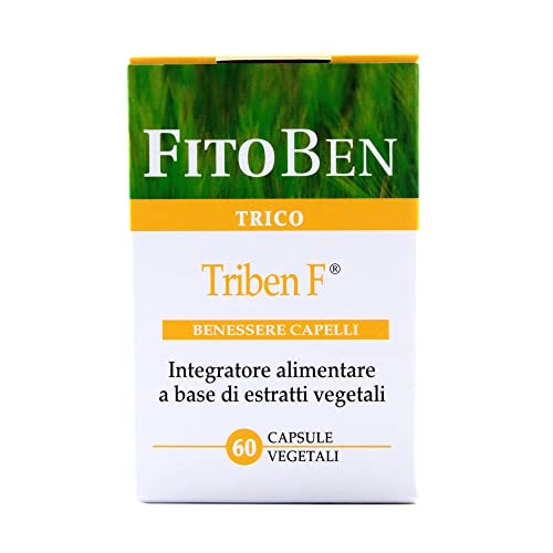 Fitoben | Triben F® Integratore Naturale per Donna in Menopausa, Contrasta la Perdita dei Capelli, con Miglio, Serenoa, Mela Annurca e Soia, 60 Capsule Vegetali