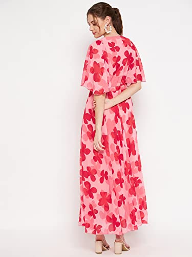 Image of HELLO DESIGN Women V-Neck Solid Maxi Dresses