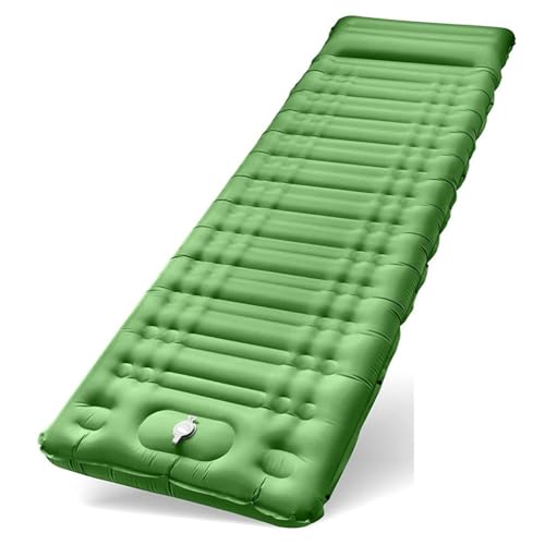 SHHUAOIL Camping Cot,camp Beds for Adults,Thickened, Blue, Green, Army Green, Light Blue, Built-in Foot Pump, Moisture-proof, Suitable for Camping(Green)