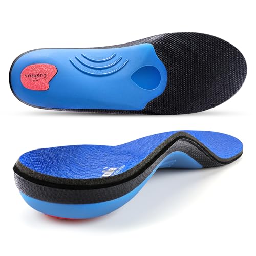 PCSsole 220+lbs Heavy Duty High Arch Support Insoles,Comfort Orthotics Insoles for Plantar Fasciitis,Flat Feet,Heel Pain,Pronati