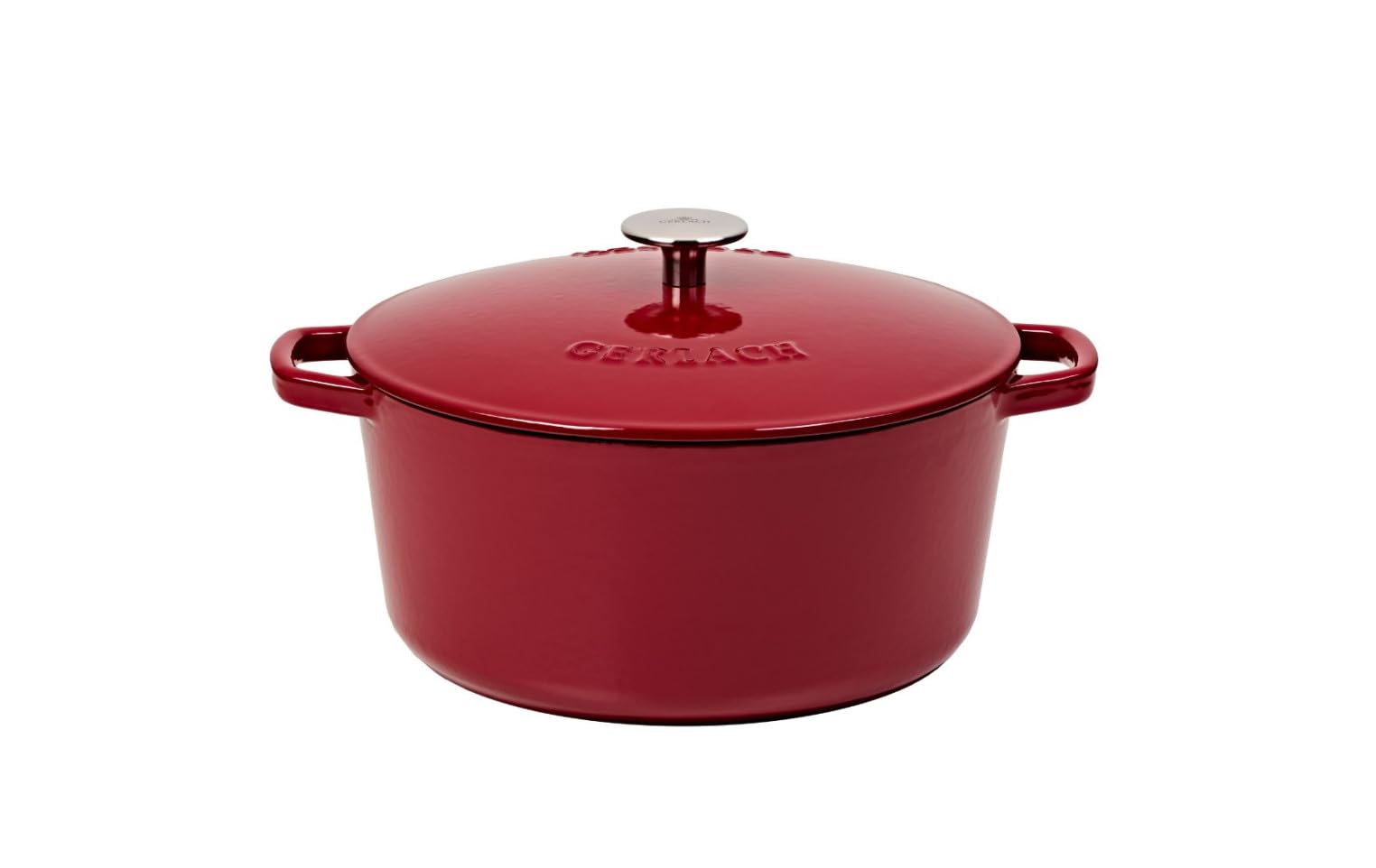 Gerlach Le Creuset Cocotte 1760 - Cacerola de hierro fundido con tapa (5 L, para todo tipo de fuegos), color marrón