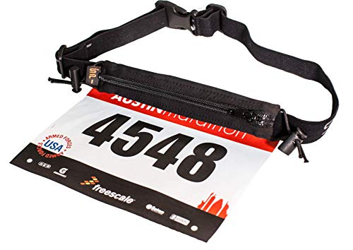 SPIbelt Race Bib Toggles, Attach to Race Bib for Marathons, 5k and 10k, Black (2 Pairs)
