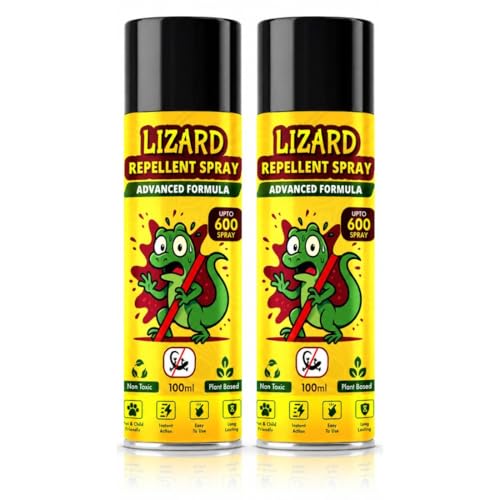 Image of Lizard Killer Control Spray for Home | Powerful Lizard Repellent And Control Spray for Walls, Kitchen And Corners | Easy-to-Use Pest Control Solution for Chipkali (Pack Of 2)