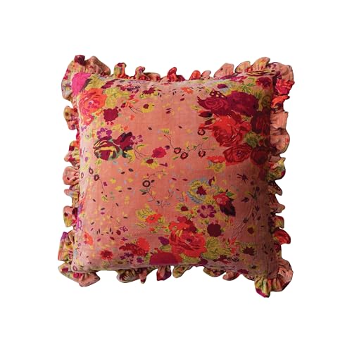 Almohada de terciopelo de algodón cuadrada multicolor miniatura 4