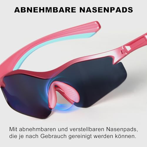 Lunettes de cyclisme demi-cadre TR90 protection UV400 ultra légères - 5