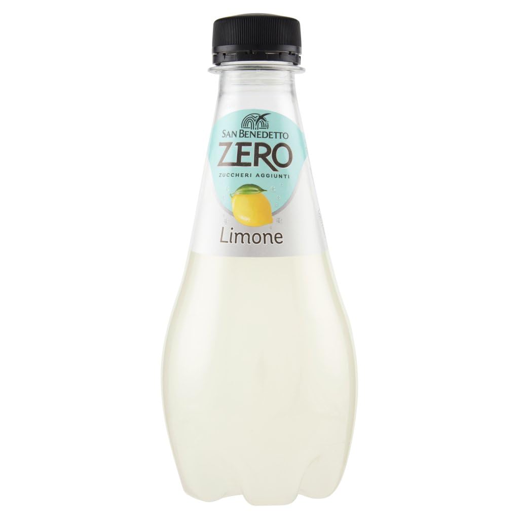 Italian Gourmet Boisson citron Zero Limonade sans sucre pétillante 24 x 250 ml | Sans sucres ajoutés, goût d'agrumes rafraîchissant pour les déplacements, fête, poids net total 6 l + pulpe gratuite 400 g