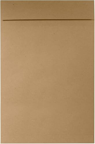 Miniatura 2 de LUXPaper Sobres TerraBoard de extremo abierto  Barra con cremallera  14 14 pulgadas x 20 pulgadas  Marrón  Tablero de papel de 10 piezas  Cantidad