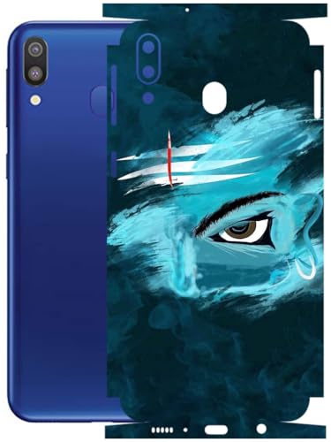 Image of AtOdds - Full Body Back Screen Guard Protector Film - Lamination Wrap Skin Sticker Compatible with Samsung Galaxy M20 | Scratchproof Matte Finish (Mahadev)