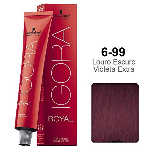 Schwarzkopf Professional Igora Royal Permanent Hair Color, 6-99, Dark Blonde Violet Extra, 60 Gram