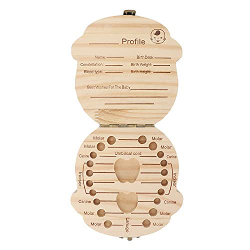 Babytanden Keepsake Box, houten kindertandorganizer voor de kindertijd(Jongens) - Image 6