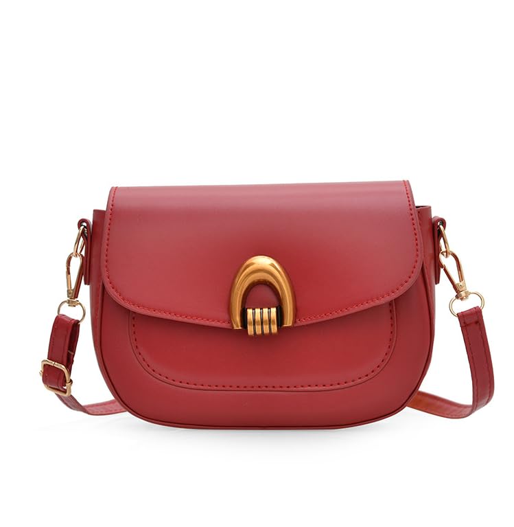 Saddle Crossbody Bag Women Casual Shoulder Purse Elegant Commuter Handbag Simple Fashion Daily Bag